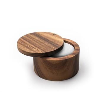 Imagem de Ironwood Gourmet 28221 Saleiro Apalache, madeira de acácia, 10 x 10 x 6,3 cm, marrom