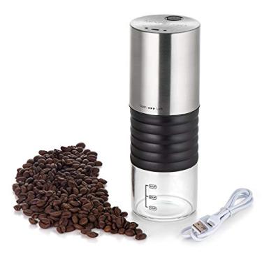 Imagem de Moedor de café elétrico Mixpresso com USB e botão de ligar/desligar, moedor de grãos de café e moedor de especiarias para ervas, nozes e grãos.
