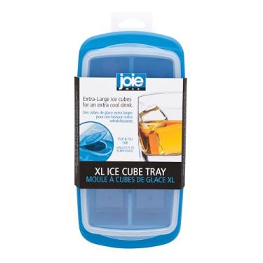 Imagem de Bandeja de gelo extragrande Joie para freezer, coberta e empilhável, tampa removível sem derramamento, as cores podem variar, 1 unidade