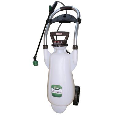 Imagem de Scotts 190617 Pulverizador de carrinho com rodas Zero Power da bomba de íons de lítio, 9 litros, 3 galões, branco