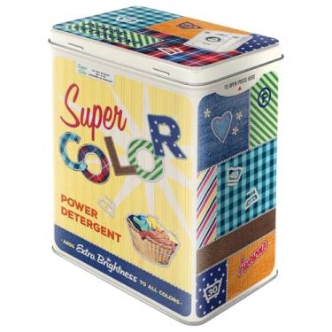 Imagem de Nostalgic-Art Retro storage tin box L, 101.4 oz, Super Color Detergent – Gift idea for your home, metal can for detergent, vintage design