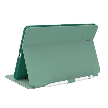 Imagem de Speck Capa Folio Balance para iPad de 10,2 polegadas (2019-2021) - proteção contra quedas e câmera, suporte fino multialcance, suporte para Apple Pencil - verde fluorita/casca de ovo verde