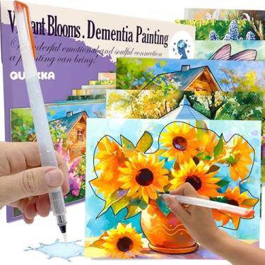 Imagem de QUOKKA PACOTE COM 10 Atividades de Demência para Idosos - Flores Vibrantes - Produtos de Alzheimer para Idosos - Atividades para Pessoas com Demência - Artesanato para Idosos