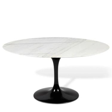Imagem de Mesa Saarinen Oval Espirito Santo 120x80cm - Base Preta