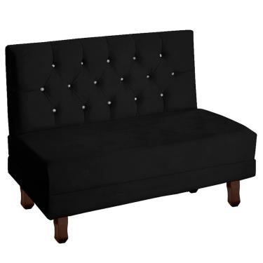 Imagem de Canto Italy Confortável Para Apartamento Cozinha E Restaurantes Veludo Cor Preto