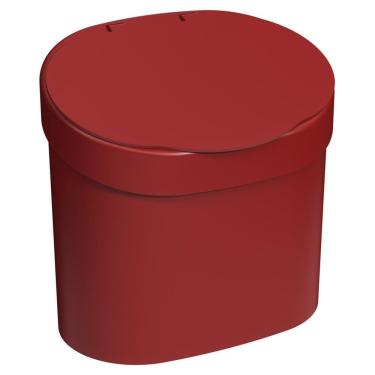 Imagem de Lixeira Coza Basic Com Tampa 10902-0465 Em Polipropileno 4 L Vermelho