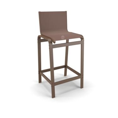 Imagem de Banqueta Alta Cozinha Balcão Bancada Alumínio - Marrom
