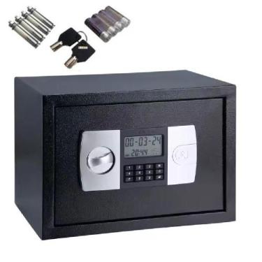 Imagem de Cofre eletronico digital grande senha chave porta documentos armas dis