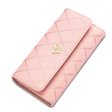 Imagem de Carteira feminina elegante luxo porta documentos cartões - SWG, Rosa c