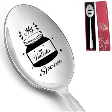 Imagem de QIUHGZJX Colher De Aço Inoxidável Com Gravação Nutella - Presentes Engraçados Para Mulheres, Homens, Pais, Mães, Amantes, Fãs Harry Potter, Aniversário, Natal, Dia Dos Namorados