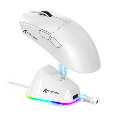 Imagem de Mouse sem fio para jogos ATTACK SHARK X11 22K DPI RGB Branco