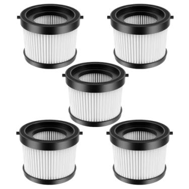 Imagem de 5 pacotes de filtros de substituição DCV501HB compatíveis com filtro DeWalt 20V aspirador portátil sem fio DCV501HB DCV5011H