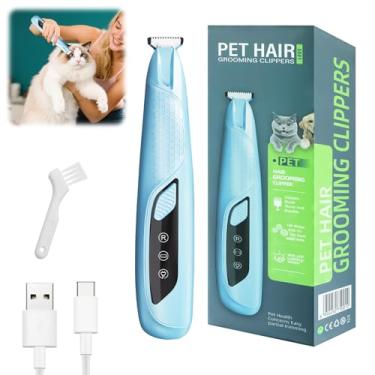 Imagem de Cxqbsmy Aparador de patas para cães e gatos, tosador de cães para patas, luz LED, sem fio, tipo C, recarregável, baixo ruído, para patas, orelhas, rosto, garupa, adequado para cães e gatos pequenos