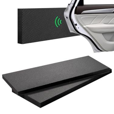 Imagem de Spurtar Protetor de parede de garagem, pacote com 2 protetores de porta de carro de garagem e enchimento adesivo grosso de tecido de malha, protetores de para-choque de porta de carro de espuma