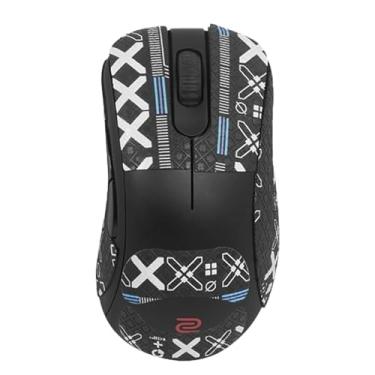 Imagem de NOUKAJU Fita aderente para mouse BenQ Zowie EC2-CW ergonômico para jogos, fita antiderrapante para mouse, kit de atualização de mouse profissional pré-cortado autoadesivo resistente ao suor (preto)
