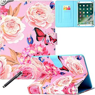 Imagem de Capa universal para tablet de 7,9 a 8,5 polegadas, capa fólio de couro PU Newshine para iPad Mini 1/2/3/4, Galaxy Tab 3/4/Note 8.0, Amazon Kindle Fire HD/HDX 8.0 e outros modelos de 20.3 cm -