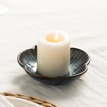 Imagem de Placas de suporte de vela de pilar de cerâmica, suporte de castiçal decorativo, suporte de incenso de luz de chá Santo Palo, para jantar, festa, casamento, aniversário, decorações de aniversário, 1