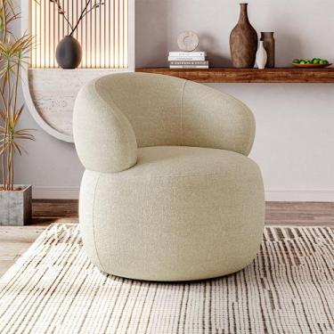 Imagem de Poltrona Design Sofisticado Orgânica Luxo Fino Acabamento Eloah Base G