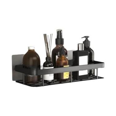 Imagem de Prateleira De Banheiro Em Liga De Alumínio, Sem Furos, Organizador De 