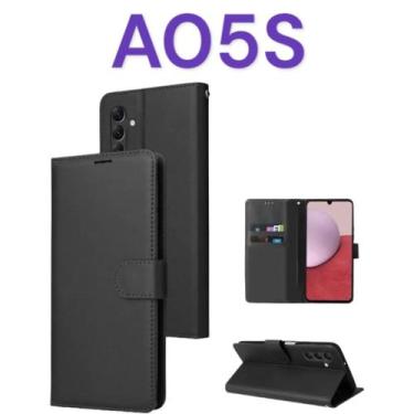 Imagem de Capa Carteira Capinha com Flip para Samsung Galaxy A05S Preta - LXL