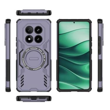 Imagem de Capa compatível com Xiaomi Redmi Note 14 Pro 5G, compatível com Xiaomi Poco X7 5G 24095PCADG 24095PCADI dissipação legal anti-queda capas de celular roxas