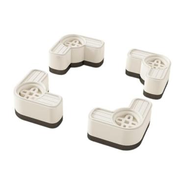 Imagem de Fenteer 4 peças de almofadas antivibração, suporte para os pés, estabilidade, lavadora, secadora, protetor de piso, antiderrapante, evita movimento, Branco