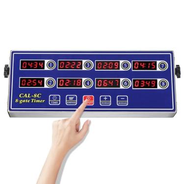 Imagem de Temporizador digital de cozinha de 8 canais com alarme alto e painel inteligente, ajuste de cinco velocidades para fritadeira de restaurante, cozimento