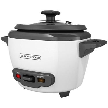 Imagem de Panela Elétrica de Arroz BLACK+DECKER 3 Copos, 1,5 Copo de Arroz Cru, 3 Copos Cozidos, Cesto de Cozimento a Vapor, Tigela Antiaderente