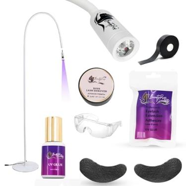 Imagem de BeautyPros Luz Uv Para Extensão De Cílios - Lâmpada Led Com Pedal Para Cura De Cílios Em Gel Uv - Lâmpada De Cílios Ajustável Para Artistas De Cílios, Manicures E Estúdios De Maquiagem. Luz De Pesc