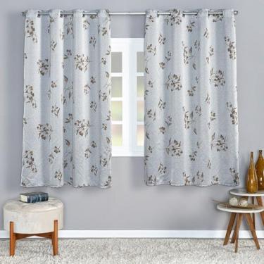 Imagem de Cortina Flora 4,00m x 2,50m Jacquard Corta Luz Sala Quarto Apartamento