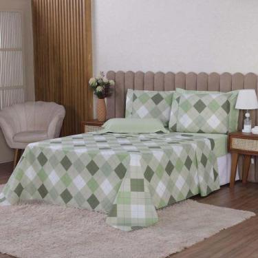 Imagem de Jogo De Lençol Beatriz Solteiro 3 Peças Percal 180 Fios 100% Algodão P