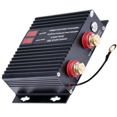 Imagem de Interruptor isolador de bateria de 150 A com controle duplo, isolador inteligente 12 V 24 V universal compatível com relé sensível à tensão VSR compatível com caminhão, SUV, off-road