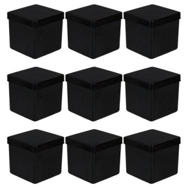 Imagem de Caixinha Acrílica Preta Para Lembrancinhas Artesanato 4cm - Russo Art