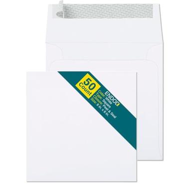 Imagem de 6 x 6 envelopes quadrados para convite, envelope de cartão de felicitações, Branco