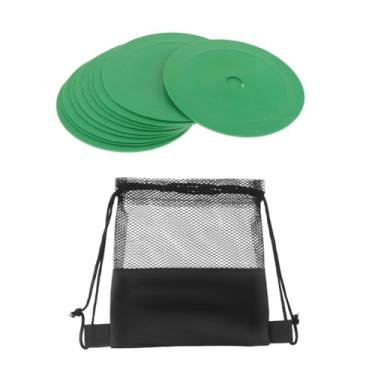 Imagem de simhoa 10x Marcadores de cones planos antiderrapantes de 6 polegadas, discos planos, marcadores de para treinamento de agilidade de futebol e basquete, Verde