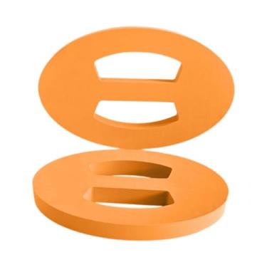 Imagem de Fenteer 2 peças de flutuador de mão para natação, prancha de natação leve e confortável, prancha flutuante para adultos e iniciantes, Laranja