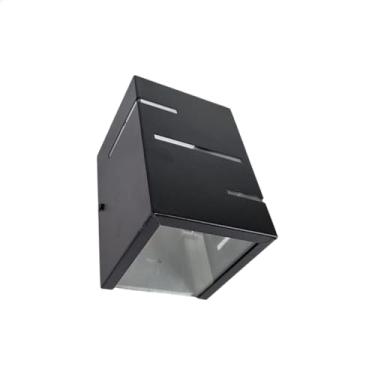 Imagem de Arandela 2 fachos frisos assimétricos 10x10x15 soquete G9 BL 07 preto