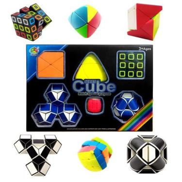 Imagem de Kit Lógica com 6 Cubos Mágicos Interativos Brinquedo Educativo - Barce