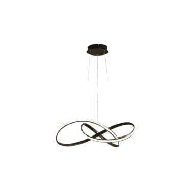 Imagem de Lustre Pendente LED 3 Cores – Design Nórdico Moderno – Para Sala, Cozinha e Quarto – Ajustável e Decorativo(Estilo E/Preto (110V-220V))