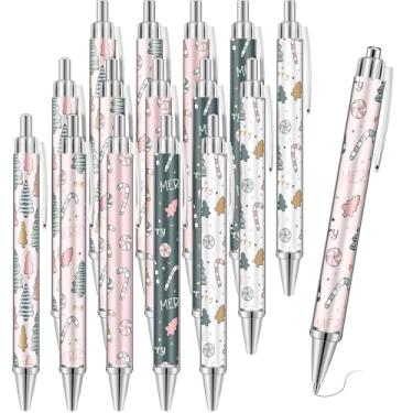 Imagem de Motipuns 100 canetas esferográficas de Natal a granel fofas quebra-nozes doces Papai Noel design boneco de neve canetas de Natal presentes em massa para decoração de árvore de Natal, escritório, casa