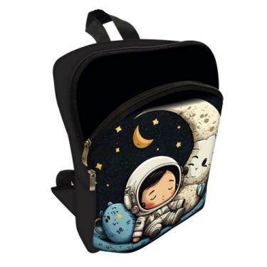 Imagem de Mochila Escolar Viagem Plus - Astronauta Lua - Criarte Presentes
