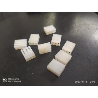 Imagem de 4x Conector Kk 3961 3,96mm 3 Vias Femea + Terminais - Excon
