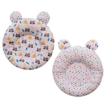 Imagem de Travesseiro Anatômico Redondo Unissex para Recém Nascido para Bebê Men
