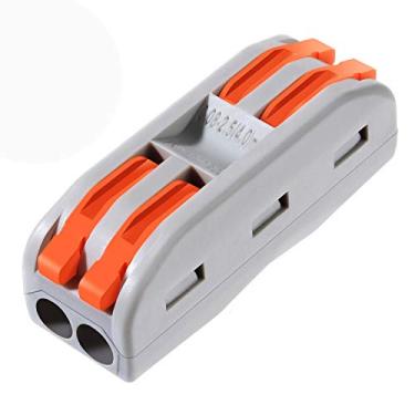 Imagem de XHF2018 10 Pcs Condutor Compacto Conectores Alavanca Fio Porca Conectores Elétricos com Base Fixa para 2 Circuitos Emendas Em Linha 28-12 Awg