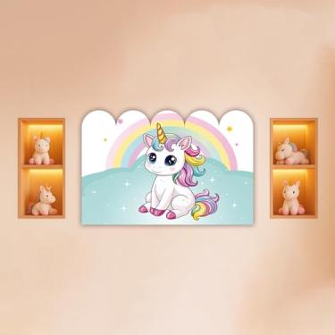 Imagem de Cabeceira de Cama Decorativa Infantil para Quarto de Meninas - Tema Unicórnio (CabCerq-0026)