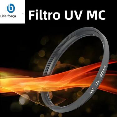 Imagem de Filtro UV Lente De Proteção Multi-Revestida Para Canon Nikon 49mm 52mm