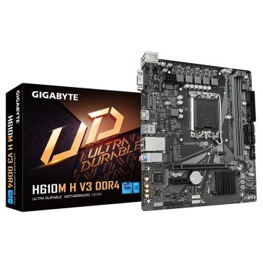 Imagem de Placa Mae Gigabyteintel LGA1700 DDR4 Micro ATX - H610M H V3 DDR4 1.0
