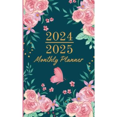 Imagem de 2024-2025 Monthly Planner: 2 Year Pocket Calendar 2024-2025 for Purse | Small Pocket Size 24 Months Jan 2024 - Dec 2025 with Federal Holidays | ... Organizer with Floral Design Cover Vol. 2