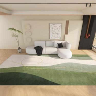 Imagem de Tapetes de luxo para sala de estar, macios e fofos, abstratos, para áreas grandes, grossos, para decoração de quarto, carpete de pelúcia para casa (200x250 cm/A)