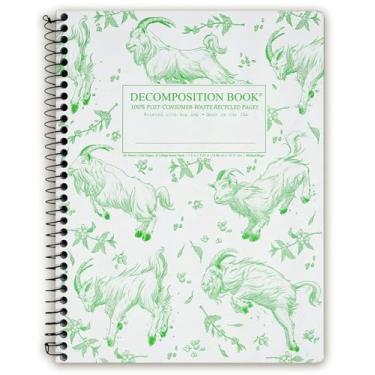 Imagem de Decomposition Goatbook Cadernos espirais pautados universitários – Diário de 24 x 19 cm com 160 páginas pautadas – Cadernos para material escolar, casa e escritório – 100% papel reciclado – Feito nos